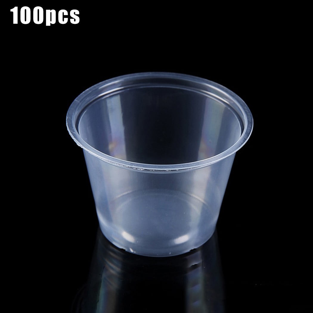 80ml Round Dessert Cups Cube Plastic Clear Mousse Cup Birthday Party Decor 24pcs 