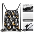 thumbnail image 4 of Cute Funny Pet Dog pattern Drawstring Backpack Sackpack String Bag Cinch Waterproof Bags for Gym Sports Yoga Travel Beach Swimming shopping, 4 of 7