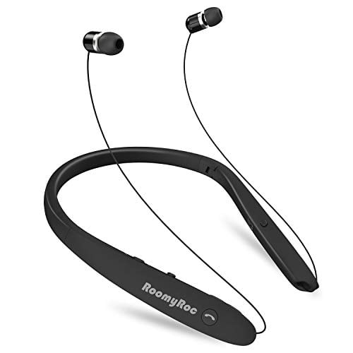 bluetooth headset with retractable earbuds