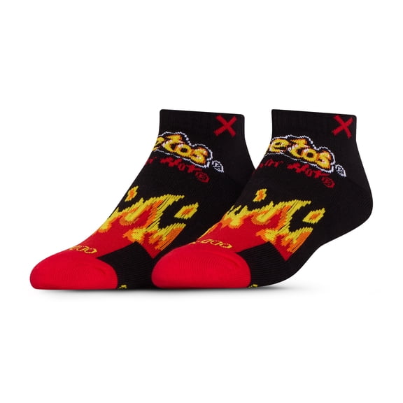 ODD SOX Novelty Basix Cheetos Flamin Hot Athletic Ankle Socks – Licensed Novelty Cushioned Cotton