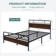 thumbnail image 7 of Allewie Queen Metal Platform Bed Frame with Wooden Headboard and Slats, Sanders, 7 of 7