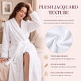 thumbnail image 5 of AMITOFO Fleece Robe for Women Soft Warm Long Plush Bathrobe Slim Elastic Waist Sleepwear Housecoats, 5 of 8