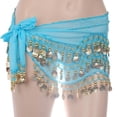 thumbnail image 2 of 3 Rows Belly Dance Hip Scarf Wrap Belt Dancer Skirt Dancing Costume, 2 of 8
