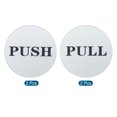 thumbnail image 3 of Uxcell Push Pull Door Sign Acrylic Self Adhesive Round Sticker Silver 4 Pack, 3 of 6