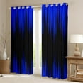 thumbnail image 2 of Abstract Ombre Curtains 30%-50% Blackout Royal Blue Black Curtains & Drapes Bedroom,Gradient Geometry Striped Window Curtains,Geometric Stripes Window Treatments, 2 of 6