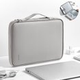 thumbnail image 2 of 13 14 15 inch Laptop Sleeve Tablet Case PU Leather Shockproof Business Notebook Computer Bag Ultrabook Pouch For HP/Dell/Lenovo Apricot-15.6 inch, 2 of 6