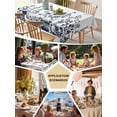 thumbnail image 5 of Blue Botanical Table Cloth, Dragonfly Flower Leaf Retro Ink Style Waterproof Tablecloth for Rectangle Tables, Reusable Washable Fabric Table Cover for Restaurant Kitchen Dining Tables 52"x70", 5 of 6