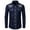 Navy, variant on IROINNID On Sale Button Down Shirts for Men Autumn Winter Embroidery Pullover Long Sleeved T-shirt Top Blouse,Black