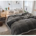 thumbnail image 2 of CJC Throw Blankets for Bed Couch, Soft Warm 3 Layers Flannel Fleece Twin Blanket for Winter Autumn, Lightweight Fuzzy Flannel Comforter (Grey, 59"x79"), 2 of 10