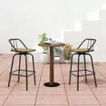 thumbnail image 4 of Gymax 27.5'' Heavy-duty Metal Frame Bar Height Chairs w/ Footrest & Backrest for Patio, 4 of 9