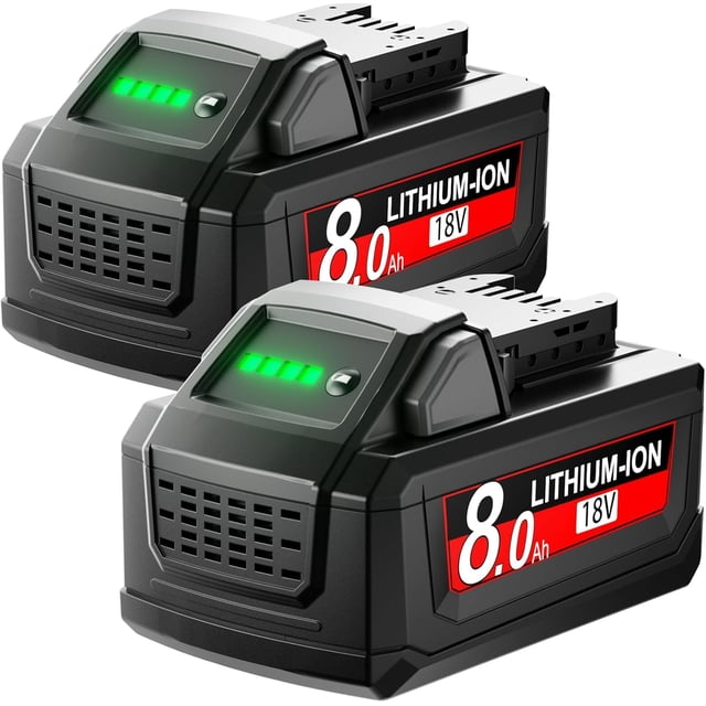 Batería JUNWOOD de repuesto para Milwaukee M18 18 V 8.0 Ah, paquete de 2
