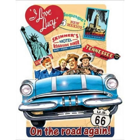 I Love Lucy On The Road Again Tv Tin Sign 13 X 16in Great Artwork I Love Lucy On The Road Again Tv Tin Sign 13 X 16in Great