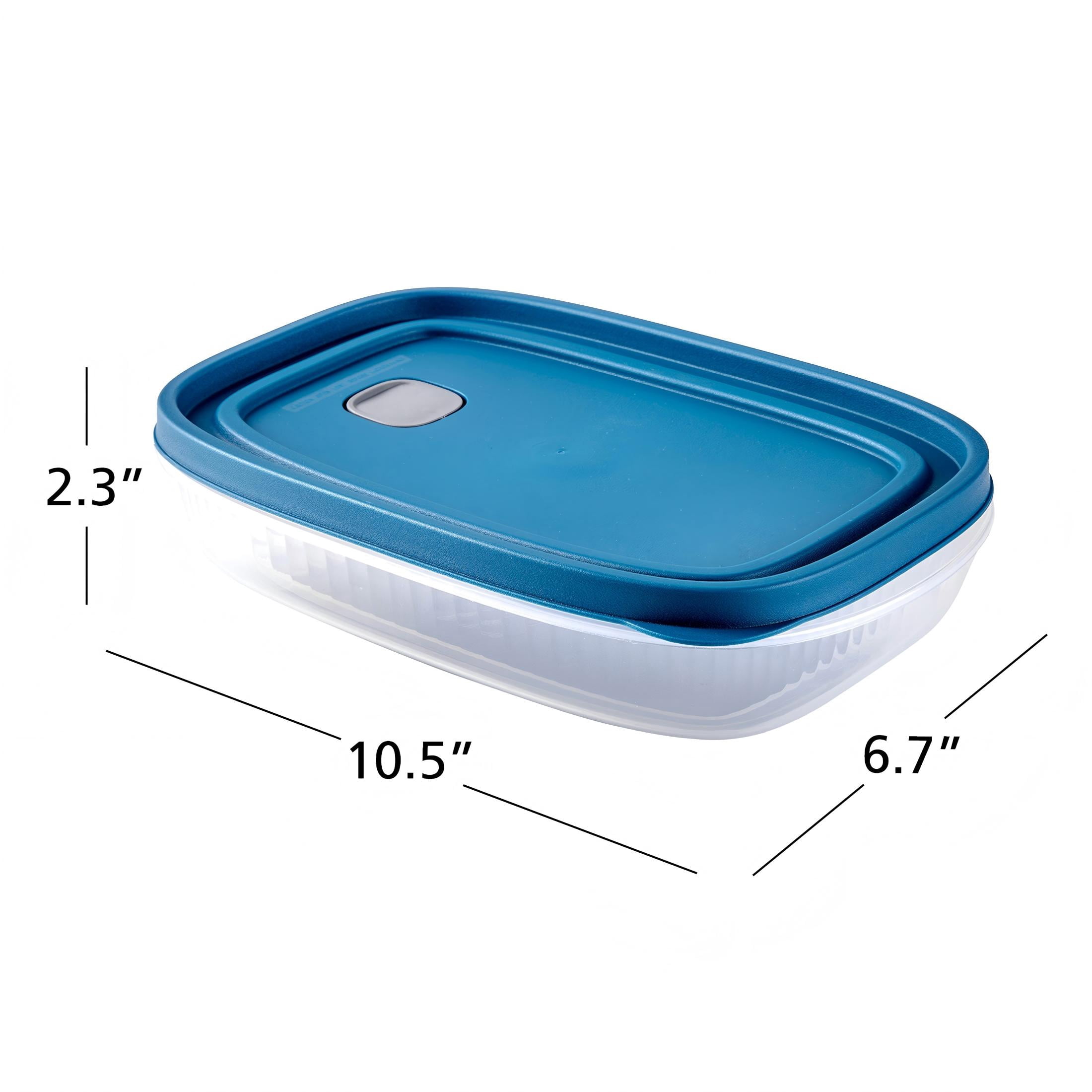 (2 pack) Mainstays Reusable Food Storage Container, Medium Rectangle, Plastic, 4-Pack, 4 Containers with Lids, 5.2 Cups, Ideal for Meal Planning