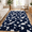 Navy Blue and White, variant on HOISUN 4'x6' Light Green Soft Plush Tie-Dye Pattern Shaggy Area Rug, Machine Washable Polyester Rug for Bedroom Living Room