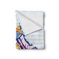 thumbnail image 2 of Starfish Soft Flannel Fleece Blanket, Cartoon Styled Starfish with Summer Season Vacation Accessories Striped Backdrop, Cozy Plush for Indoor and Outdoor Use, 50" x 60", Multicolor, by Ambesonne, 2 of 6