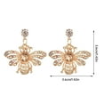 thumbnail image 3 of BNNG Personalized Diamond Bee Earrings Rhinestone Metal Earrings Bee Festival Gift Earrings Low Earrings Sparkly Rhinestone Dangle Earrings for Women, 3 of 7