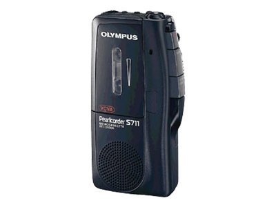 Olympus Pearlcorder S711 - Microcassette dictaphone - black - Walmart.com