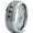 Grey Bevel Tungsten, variant on Tungsten Lucky Number Seven Band Ring 8mm Men Women Comfort Fit Black Dome Brushed Polished