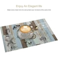 thumbnail image 4 of Cow Placemat Set of 4, 12x18 Inch Rustic Farmhouse Blue Wooden Animals Rooster Chickenr Cow Print Western Farm Barn Spring Coffee Table Mats Home Outdoor Party Kitchen Dining Table Decoration, 4 of 6