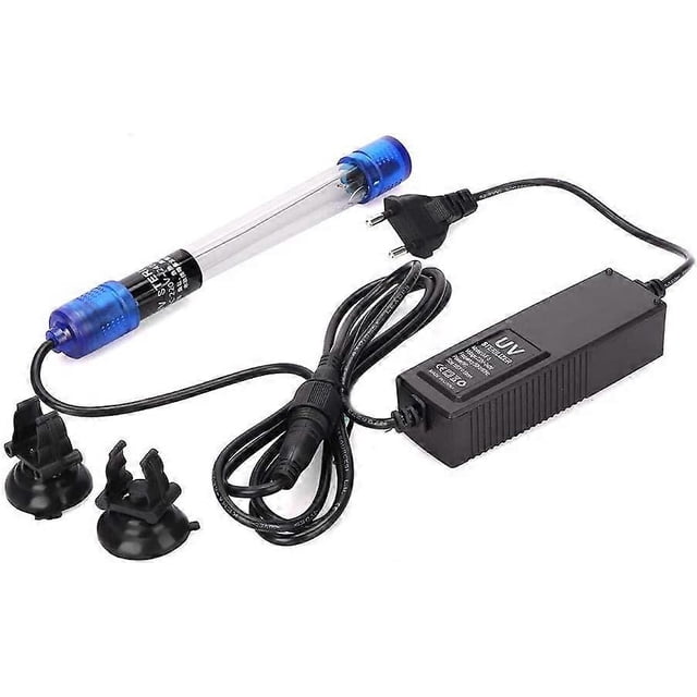 220-240V Waterproof UV Lamp Aquarium LED Light Sterilization Lamp Algae Green Bacteria Killing UV Lamp Water Sterilization Aquarium Sterilization EU P