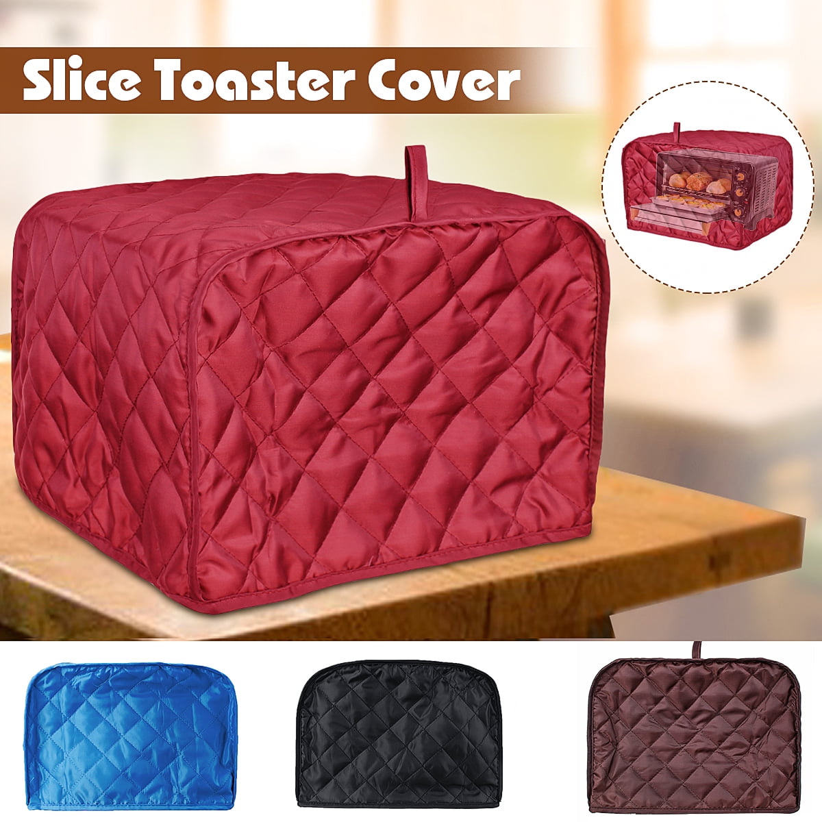 Two Slices Bread Toaster Cover Polyester Protector Dustproof For Home Kitchen