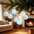thumbnail image 2 of Light Blue Christmas Ball Ornaments Set, 16Pcs 2.36in Shatterproof Plastic Xmas Hanging Baubles for Christmas Tree, Wreath, Fireplace & Holiday Decor, 2 of 10