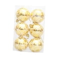 thumbnail image 2 of Adornos de bolas de Navidad，6 piezas adornos colgantes para árboles de Navidad fiestas navideñas aniversario de boda, 2 of 8