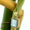 thumbnail image 3 of Gem Stone King 18K Yellow Gold Plated Silver Pendant with 18 inch Chain Octagon Sky Blue Topaz Moissanite (2.94 Cttw), 3 of 4