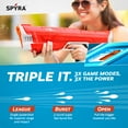 thumbnail image 4 of SPYRA 2 Pack Electric Water Blaster Outdoor Squirt Gun for Pool Games, Blue/Red, 4 of 12