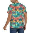 thumbnail image 2 of Hirioo Hawaii Palms for Men's Baseball T-shirt Shirts Short Sleeve Casual Summer Button Stretch T Shirts,Size S-4XL-4X-Large, 2 of 7