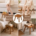 thumbnail image 4 of HDUTNGISN Wooden Step Stool for Adults and Kids, Bedside Step Stool, Portable Anti-slip Step Stool for Bedroom, Kitchen, Bathroom (Brown), 4 of 13