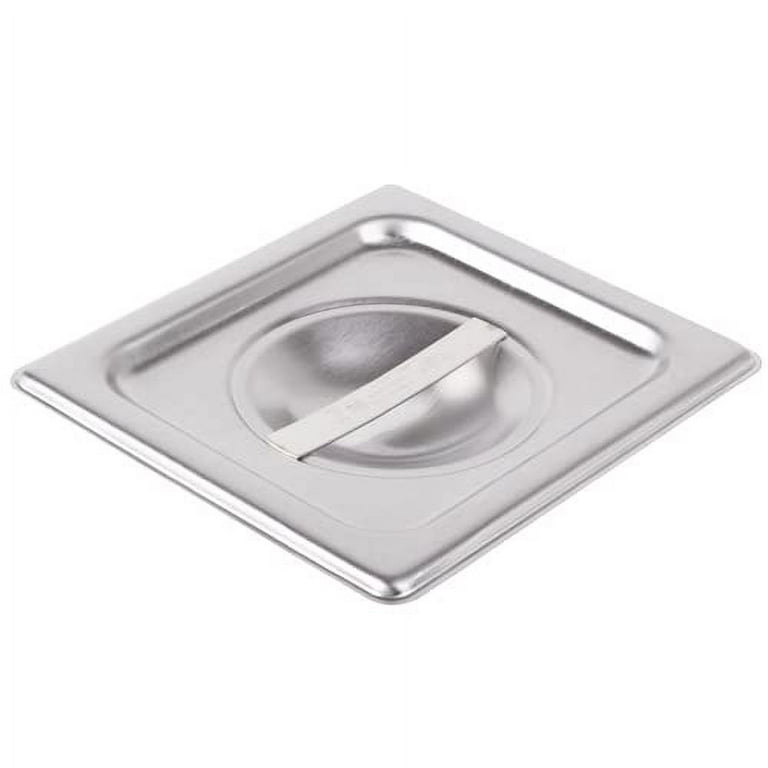 VOLLRATH 18-8 Stainless Steel 1/6 Size Super Pan Cover - 6.9x6.3 Inches, NSF Listed
