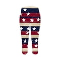 thumbnail image 4 of Pantalones de Pijama Capri para las Mujeres Día de la Independencia Impreso Leggings, 3/4 Longitud Pantalones Capris Cintura Elástica Alta, Poliéster Desgaste Casual, 4 of 8