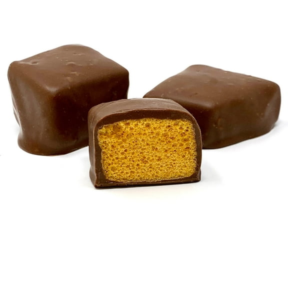 Milk Chocolate Covered Sponge Candy – Gourmet Honeycomb Candy - 1 lb by CandyKorner