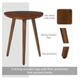 thumbnail image 4 of Tri Pin Side Table Handmade Wood - 16x16x18 Walnut Tora - Scandinavian End Table for Living Room, Bedroom - Natural Moisture Resistant Accent Table, 4 of 6