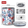 thumbnail image 4 of 12oz Coffee Tumblers Pioneer Flower Stainless Steel Vacuum Insulated Travel Tumbler Coffee Cups Mug with Lid and Straw with Cleaning Brush for Cold & Hot Drinks, 4 of 5