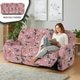 thumbnail image 4 of ZIATUBLES Recliner Chair Cover 8 PCS Stretch Reclining Couch Covers for 3 Cushion Reclining Sofa with Storage Pockets Soft Fitted Furniture Protector for Living Room, Schnauzer Paw Pink, 4 of 9