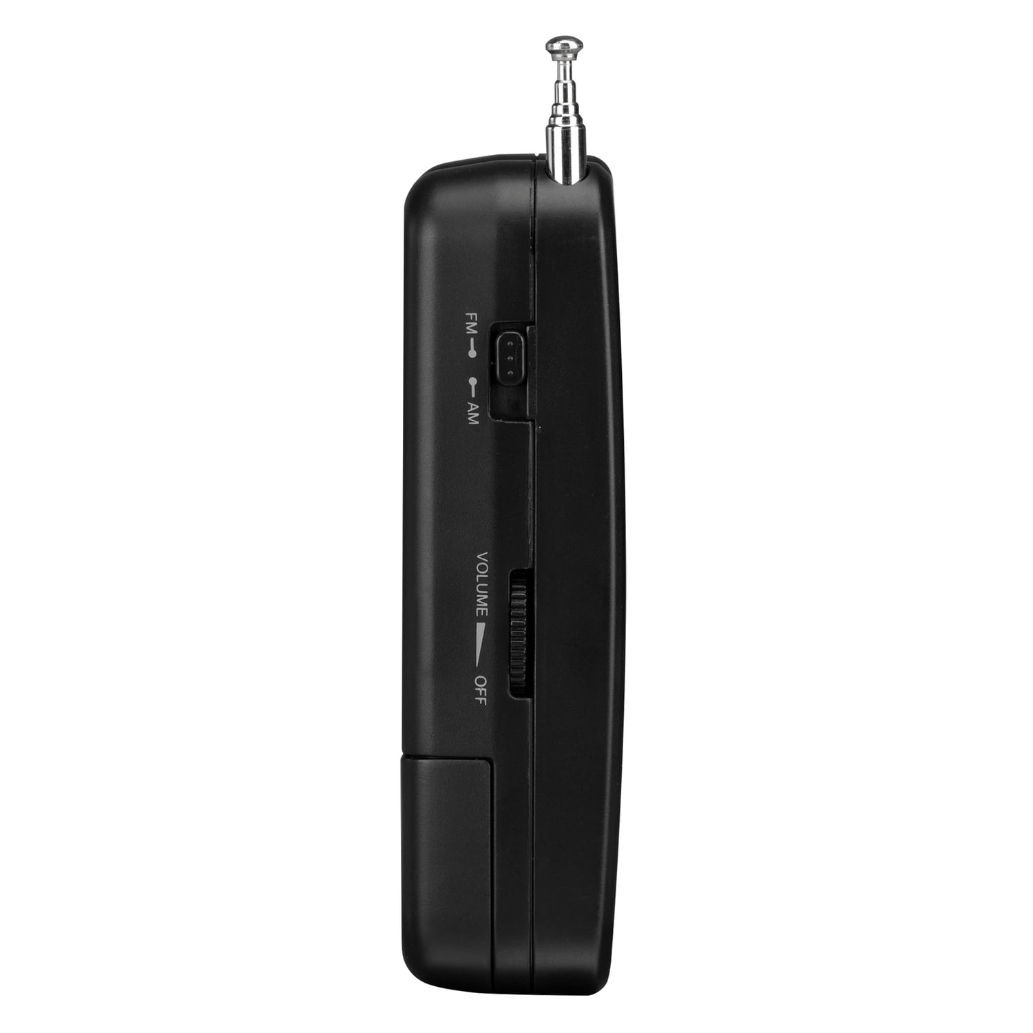 GPX Portable AM/FM Radio with Stereo Earbud Headphones, Black, R055B
