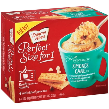 UPC 644209425105 product image for Duncan Hines Perfect Size for One Funtastic Smores Cake Mix 4-2.4 oz Box | upcitemdb.com