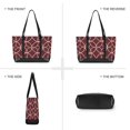 thumbnail image 6 of FORMRS Canvas Laptop Tote Bag for Women with 15.6" Computer Compartments Shoulder Handbag, Red Circles, 6 of 7