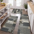 thumbnail image 2 of Geometric and Floral Boho Pattern Kitchen Rugs Sets Of 3,Kitchen Runner Rugs Non Skid Washable,Decorative Kitchen Floor Mats for Kitchen,Sink,Laundry,17"x30"+ 17"x47" + 17"x59", 2 of 6