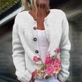 thumbnail image 2 of Christmas Sweaters for Women 2024 Cute Xmas Print Ugly Sweater Cardigans Fall Winter Vintage Button Down Knit Jacket, 2 of 4