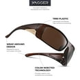 thumbnail image 2 of Xagger Oversized Wrap Around Sport Polarized Sunglasses for Men Driving Fishing Golf TR90 Frame Sun Glasses, 2 of 6
