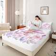 thumbnail image 4 of Castle Fairy Girls Cartoon Mushroom Twin Sheet Sets,Purple Flowers Bedding, 4 of 7