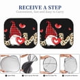 thumbnail image 6 of Wukai Love Gnomes Print Windshield Sun Shade, Car Front Window Shades Sunshade Cover Sun Visor Shield Block Automotive Interior Protector Blocks UV Rays-Medium, 6 of 6