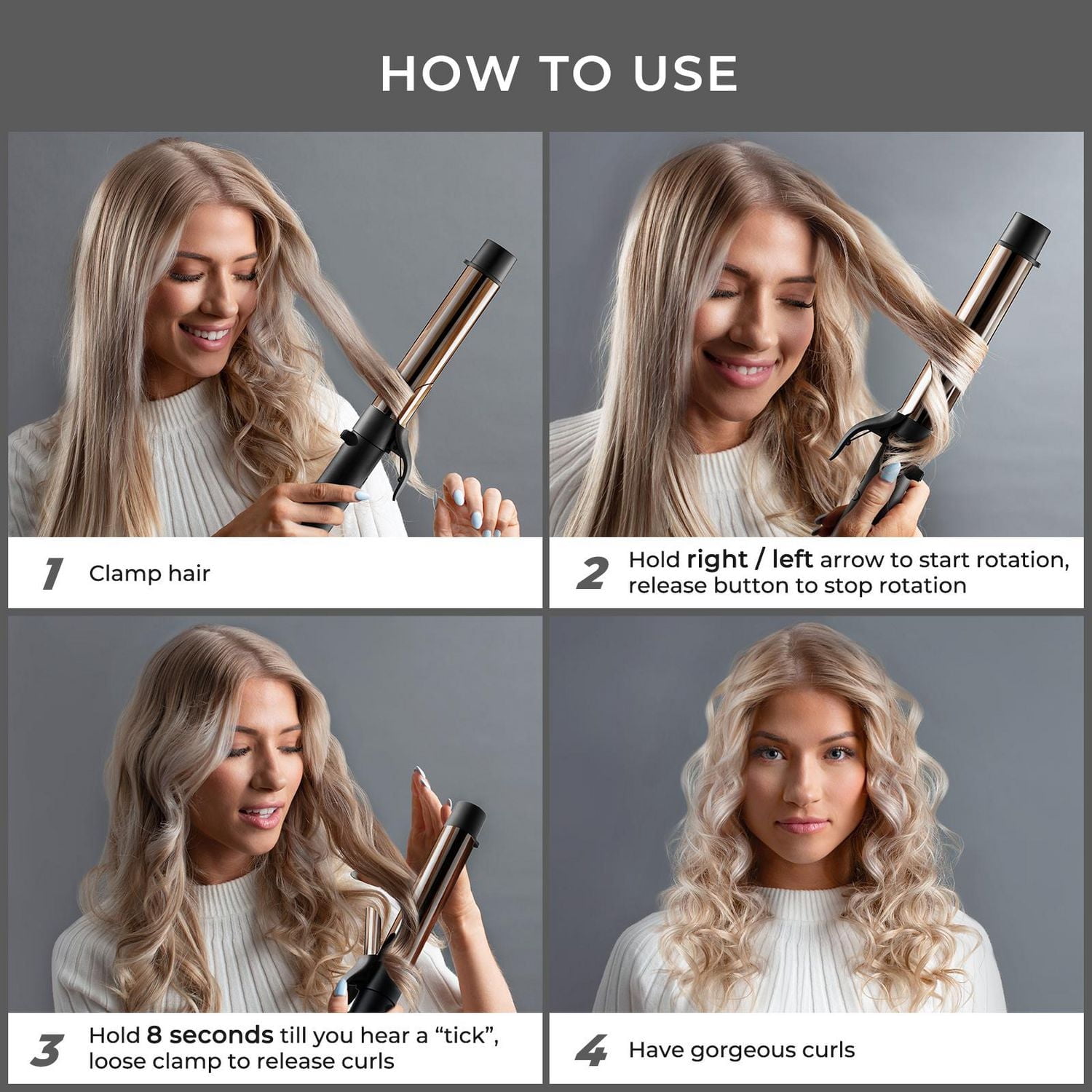 TYMO Rota<br>Ionic Rotaing Curling Iron