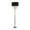 Silver Solid Round 16" x 16" x 63", variant on DecMode 31" 3 Light Silver Table Lamp with White Fabric Shade