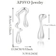 thumbnail image 3 of APSVO Silver Drop Earrings for Women,Melting Statement Unique Chunky Dangle Earring Irregular Waterdrop Teardrop Earrings Trendy Jewelry Anniversary Valentine's Day Christmas Gift for Women, 3 of 5