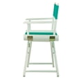 thumbnail image 4 of Silla Casual Home Director's 18 con marco blanco de lona verde azulado, 4 of 7