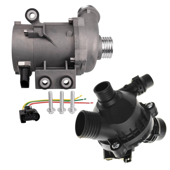 TRQ Electric Water Pump & Thermostat with Housing Kit for BMW WPA06895 Fits select: 2007-2011 BMW 328, 2007-2010 BMW X3